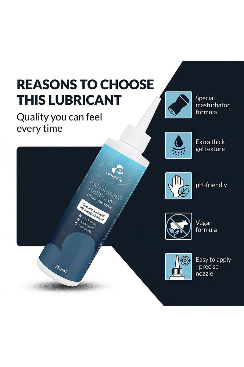 Gel lubrifiant base eau pour masturbateur Extra Smooth EasyGlide