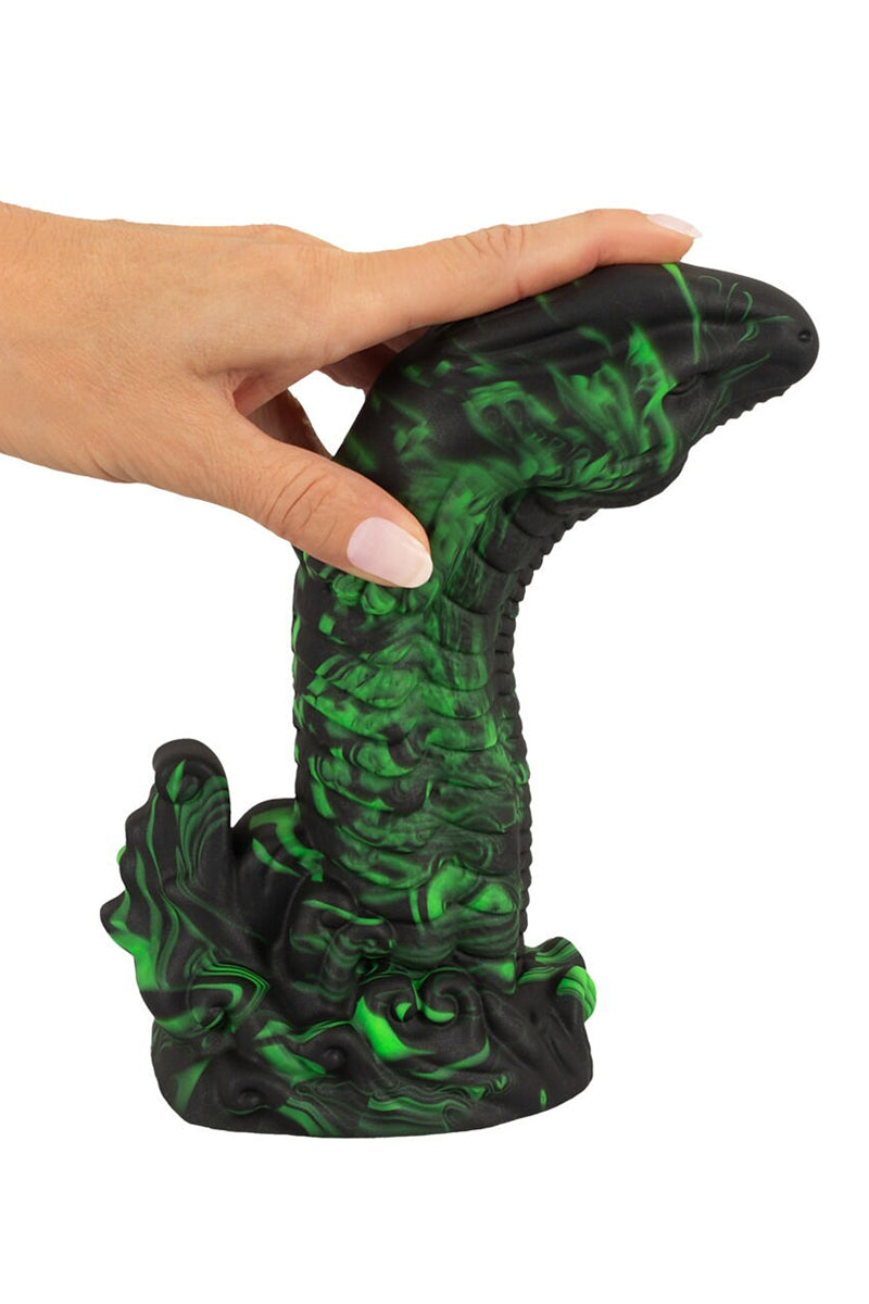 Gode lézard vert marbré en silicone Lizard Peak Beasty Cocks
