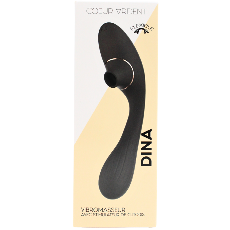 DINA Cœur Ardent noir USB rechargeable pochette rangement incluse