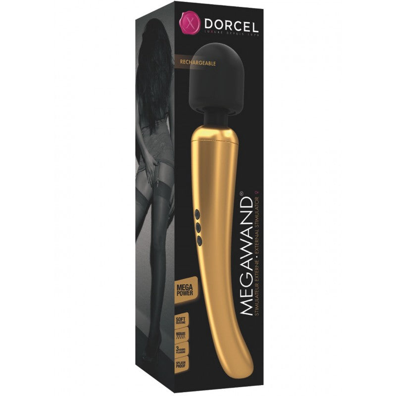 Stimulateur wand gold Dorcel rechargeable USB sans phtalate et pochon de rangement inclus