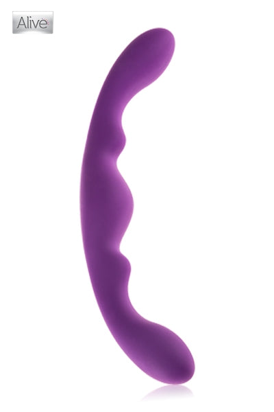 Double gode en silicone Luna violet Alive double pénétration