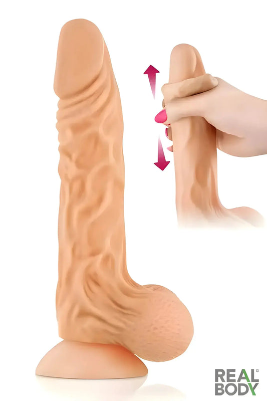 Gode texturé, réaliste de 24 cm Gode ultra-réaliste disponible sur LollyDoll
