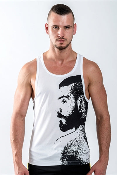 Débardeur marcel imprimé Urban Guy Mister B vue de face