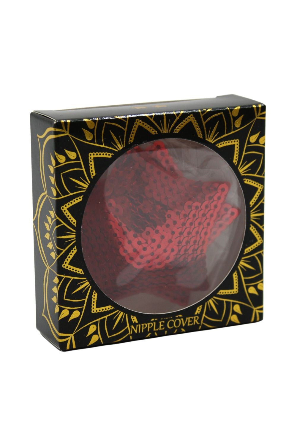 Paire de cache tétons adhésifs étoile pailletée sequin rouge · Be Lily Accessories · vue 5