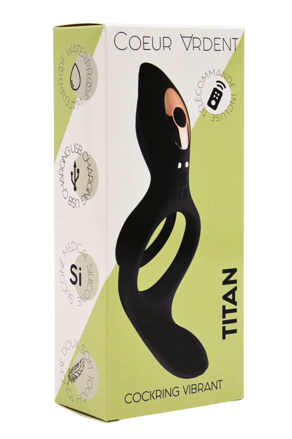 TITAN Cockring Vibrant Télécommandé · Coeur Ardent · vue 5