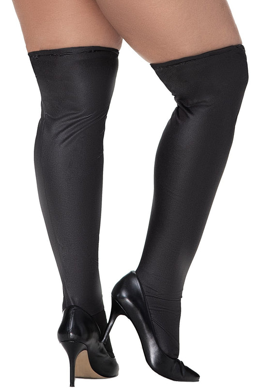 Bas en vinyl noir metallisé grande taille · Mapalé · vue 2