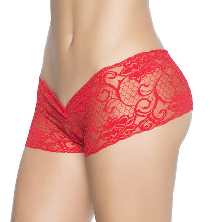 Shorty ouvert à l'entrejambe rouge · Mapalé