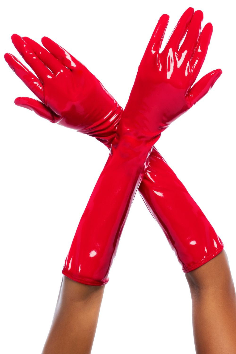 Gants en vinyle rouge · Mapalé · vue 2
