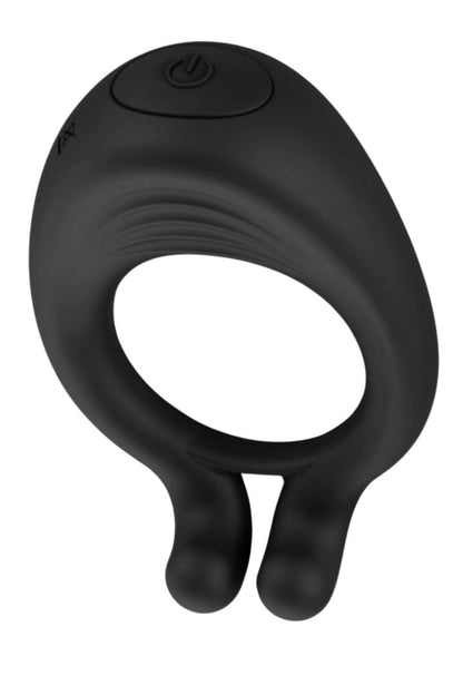 OCTAVE, Cockring Noir dans un silicone médical doux avec 1 mode de vibration · Coeur Ardent · vue 4