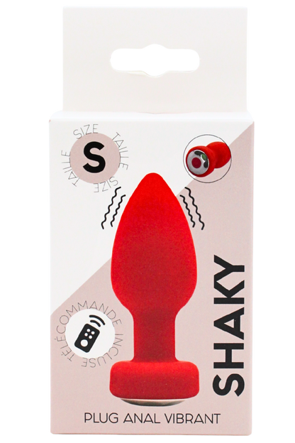 Plug Anal Vibrant Télécommandé SHAKY Rouge · Coeur Ardent · vue 2