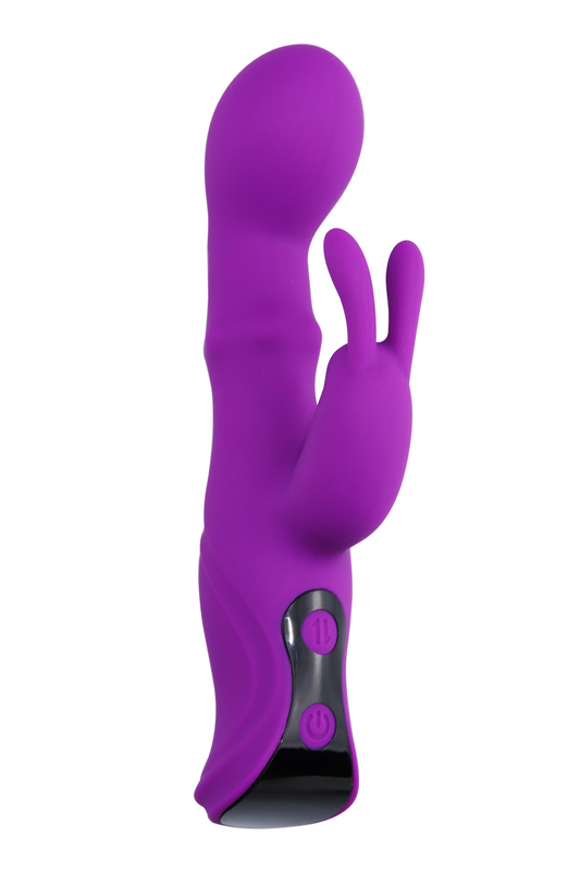 Vibromasseur Rabbit CROWN Double Action · Coeur Ardent