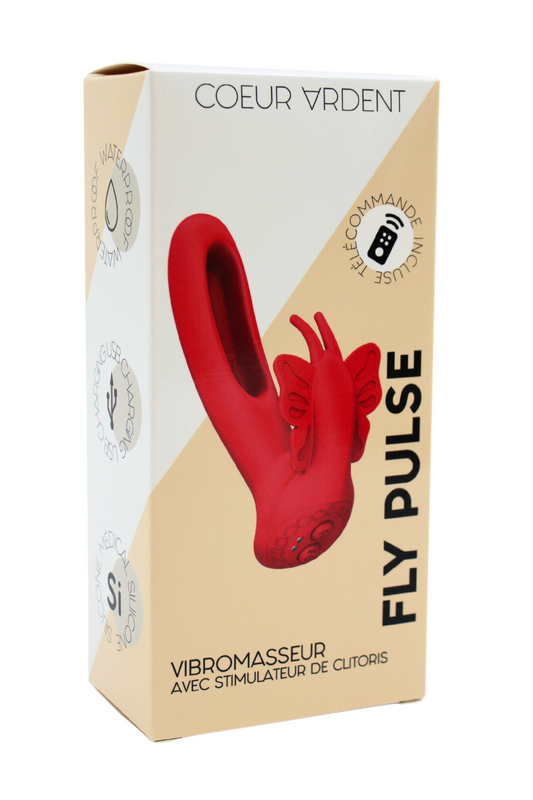 Vibromasseur FLY PULSE Papillon à Double Action Télécommandé · Coeur Ardent · vue 2