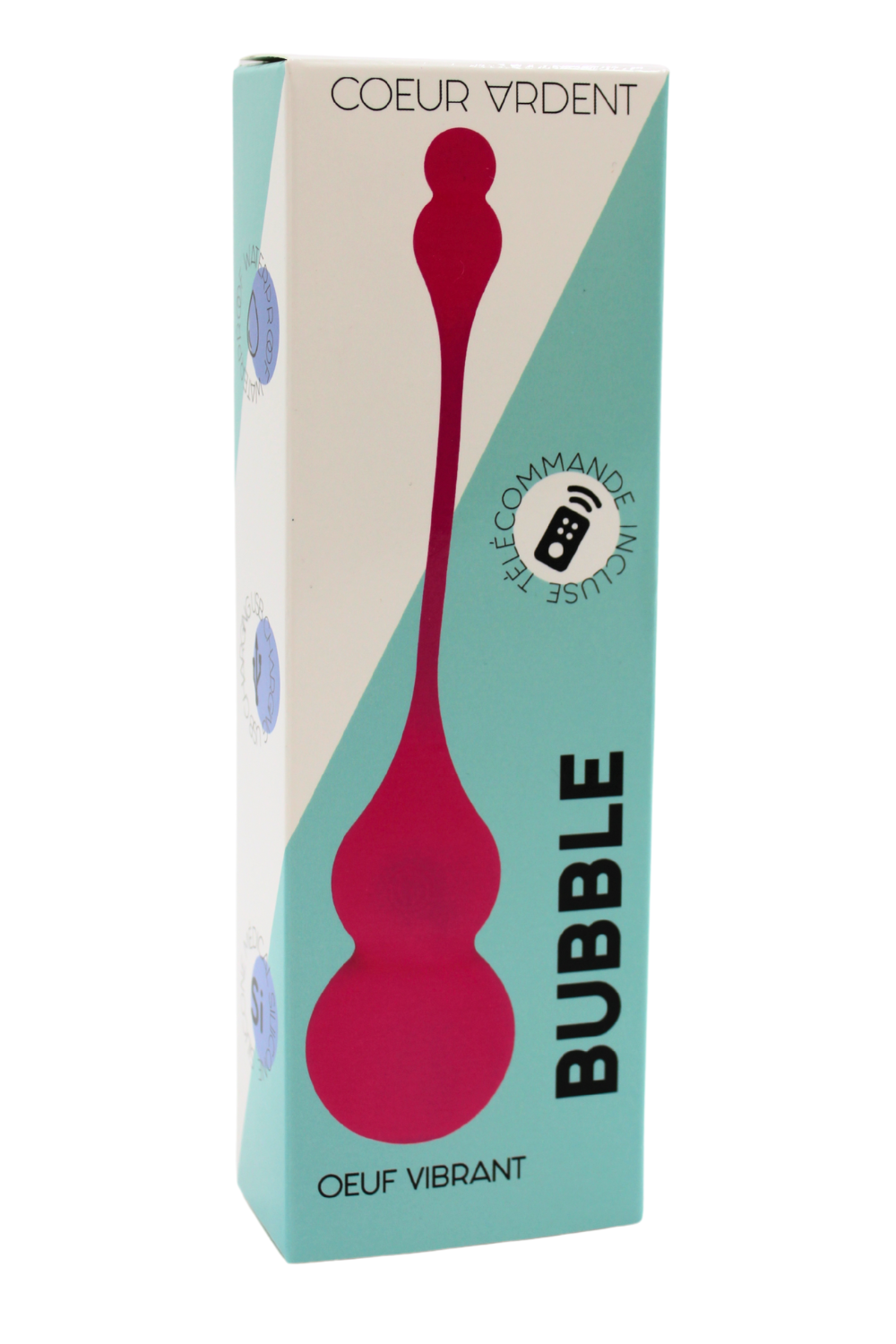 Œuf Vibrant Télécommandé BUBBLE · Coeur Ardent · vue 2