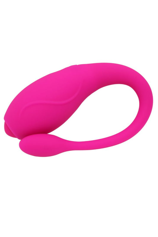 Stimulateur pour couple en U télécommandé Tandem rose Cœur Ardent