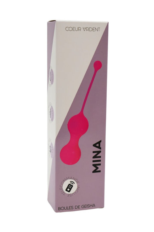 MINA Rose, Boules de Geisha en silicone médical USB avec télécommande · Coeur Ardent · vue 2