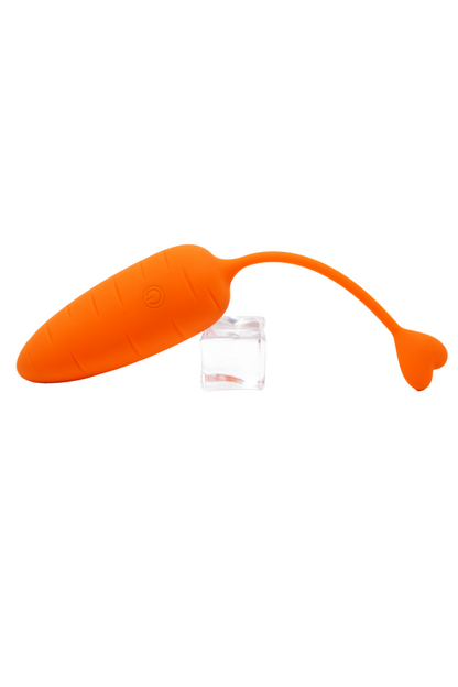 CARROT, Un Œuf vibrant avec télécommande, couleur et forme Carotte en silicone médical · Coeur Ardent · vue 4