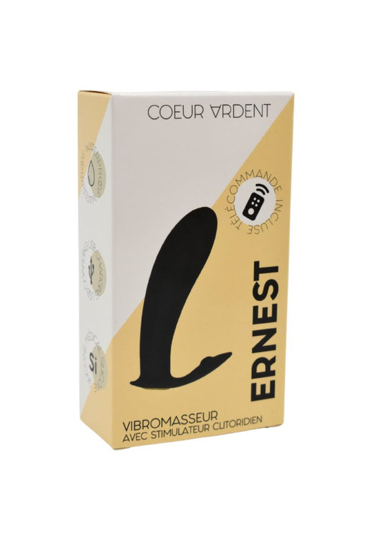 ERNEST, Mini vibromasseur avec stimulateur clitoridien USB, avec télécommande · Coeur Ardent · vue 2