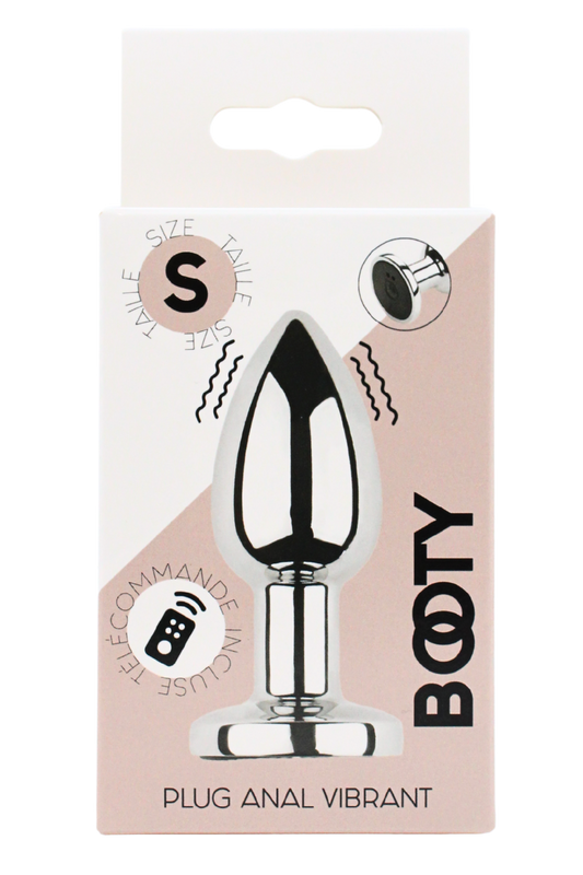 Plug vibrant acier inoxydable anal taille S avec télécommande, USB BOOTY · Coeur Ardent · vue 2
