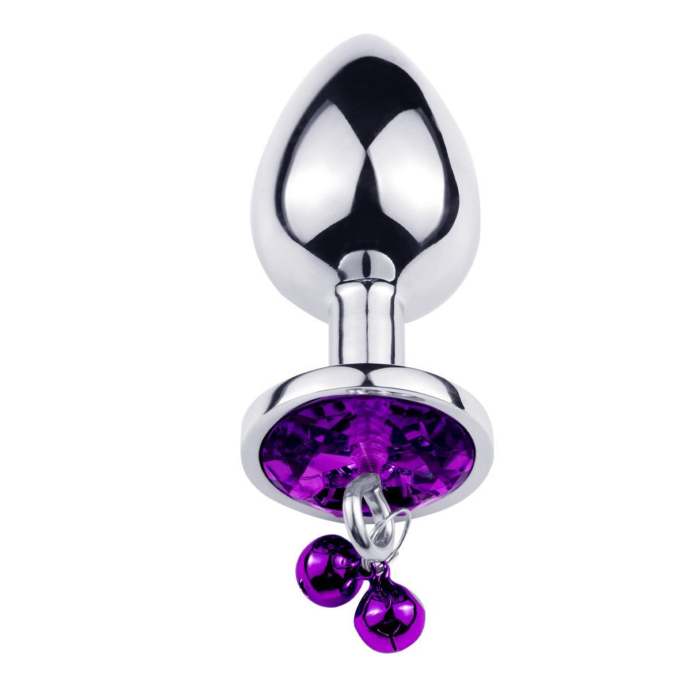 Plug bijou aluminium violet avec clochettes Taille S JINGLE · Coeur Ardent · vue 4