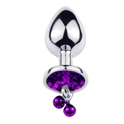 Plug bijou aluminium violet avec clochettes Taille S JINGLE · Coeur Ardent · vue 4