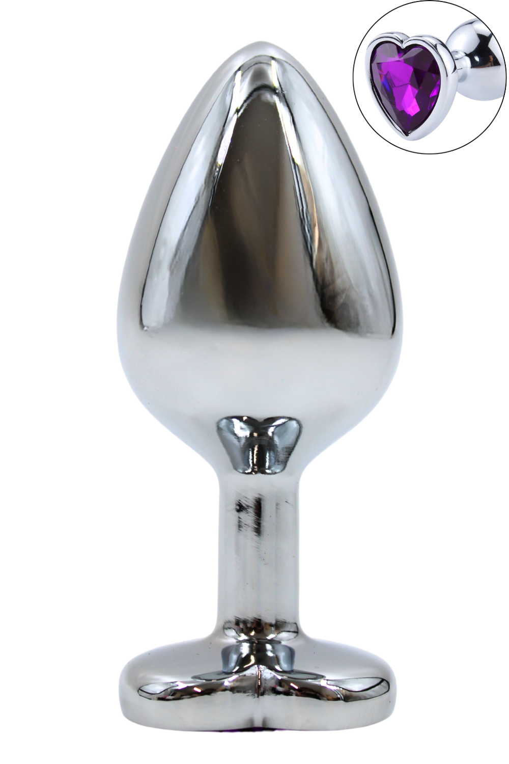 Plug bijou en aluminium bijou coeur violet Medium LOVELY · Coeur Ardent