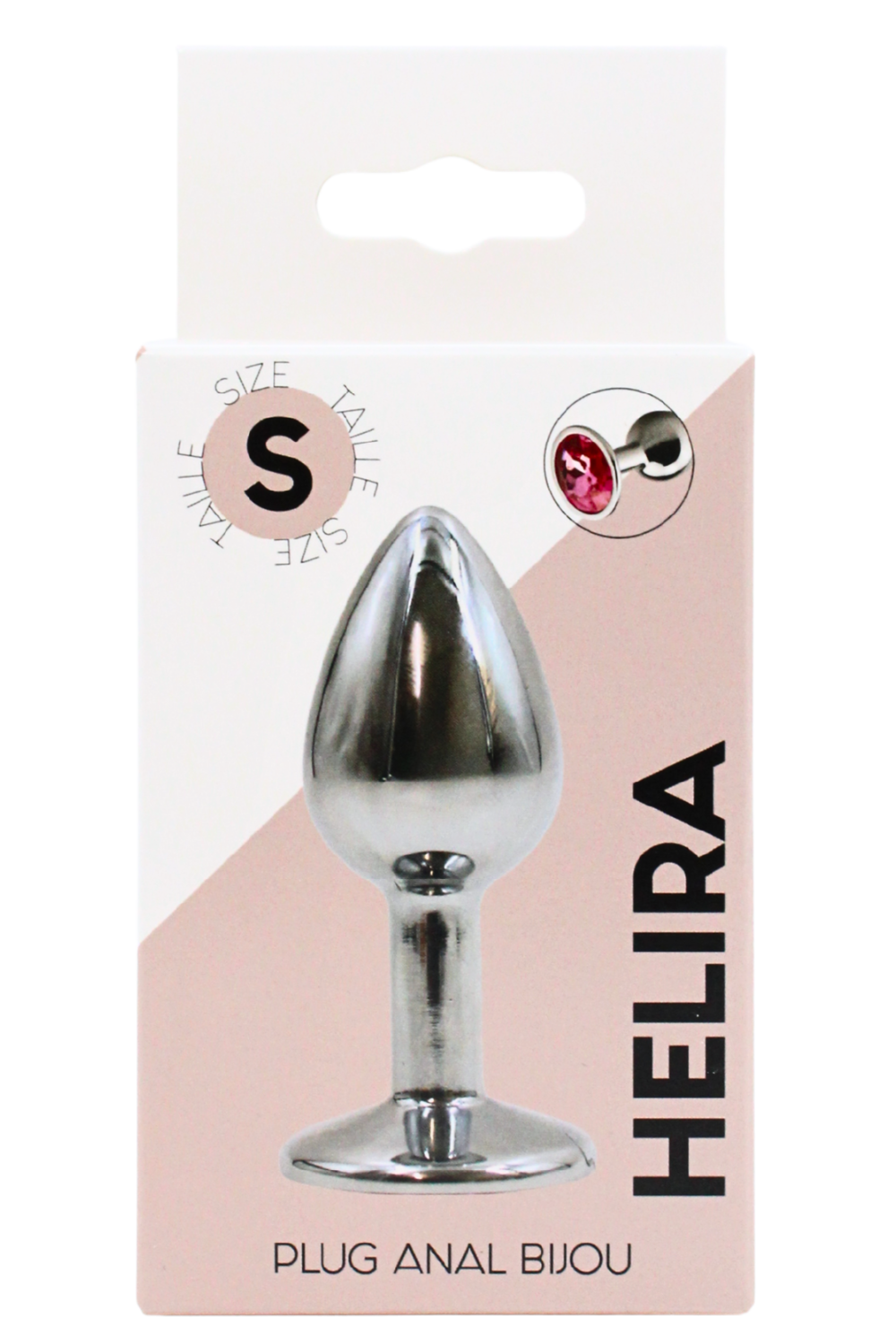 Plug bijou en aluminium bijou rose Small HELIRA · Coeur Ardent · vue 2
