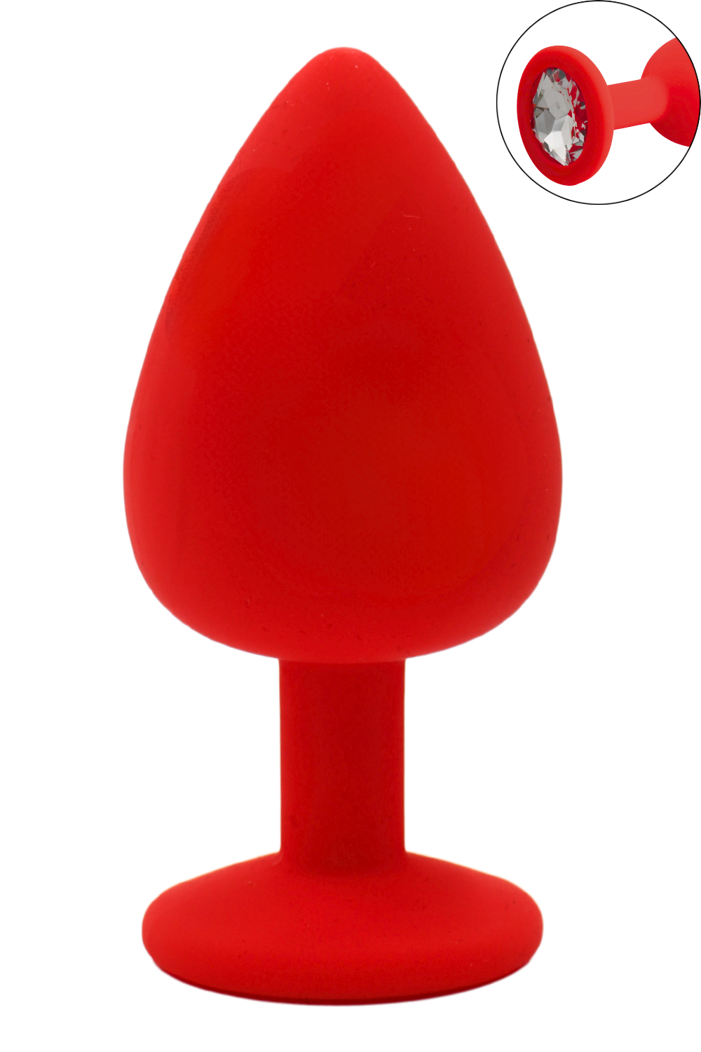 Plug rouge bijou cristal Large CHERRY · Coeur Ardent