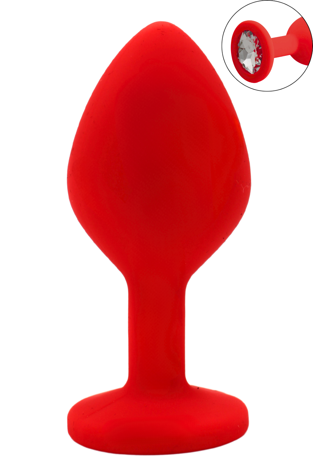 Plug rouge bijou cristal Medium CHERRY · Coeur Ardent