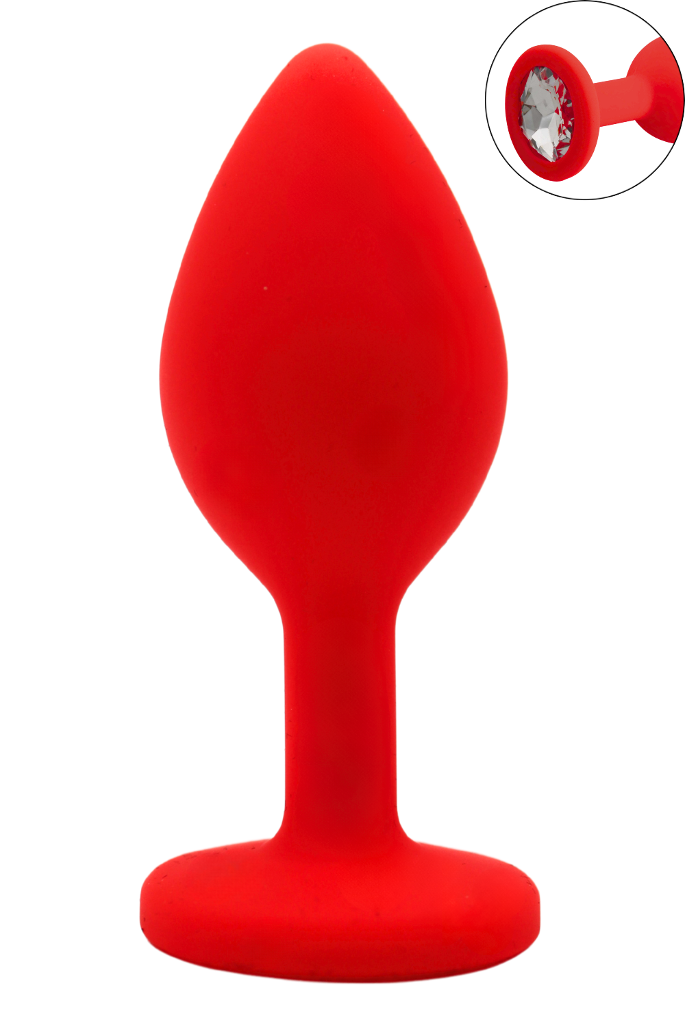 Plug rouge bijou cristal Small CHERRY · Coeur Ardent