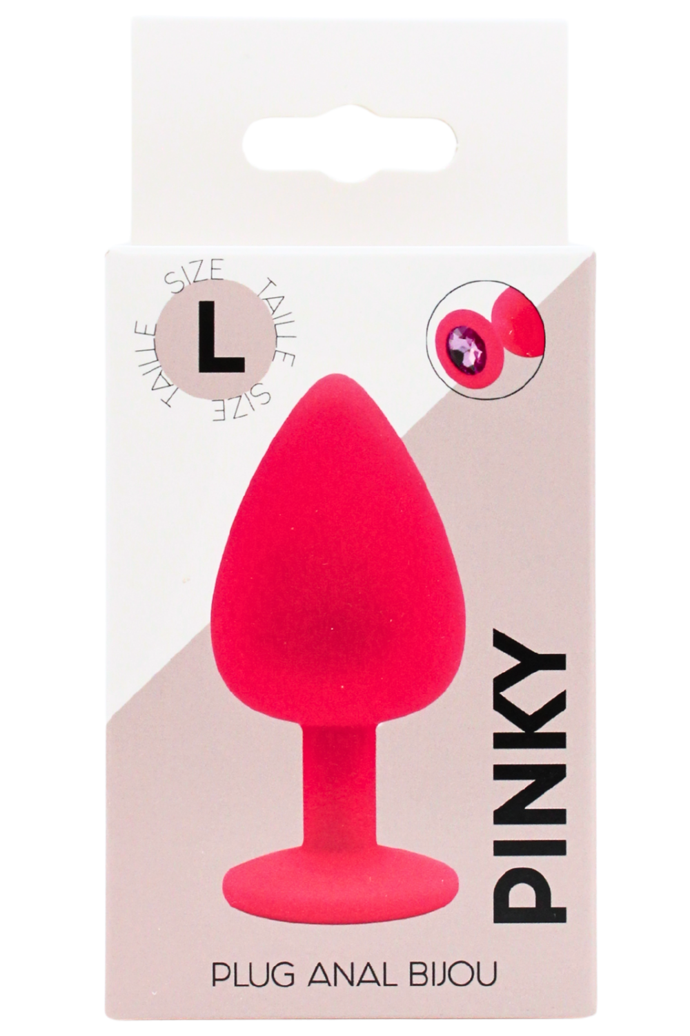 Plug bijou rose Large PINKY · Coeur Ardent · vue 2