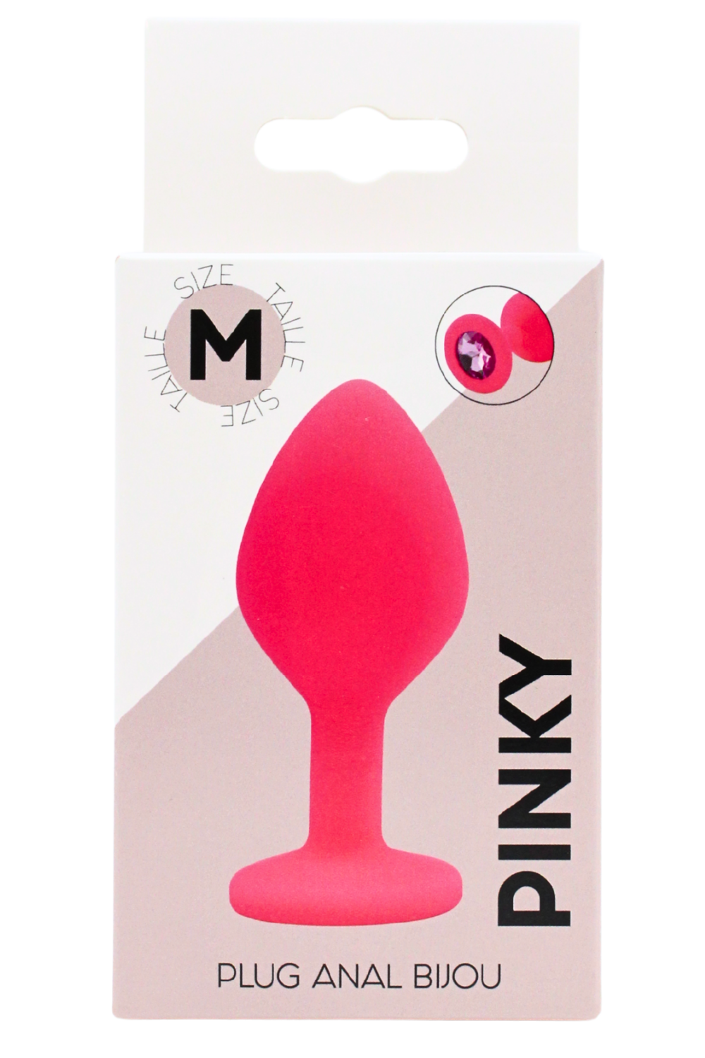 Plug bijou rose Medium PINKY · Coeur Ardent · vue 2