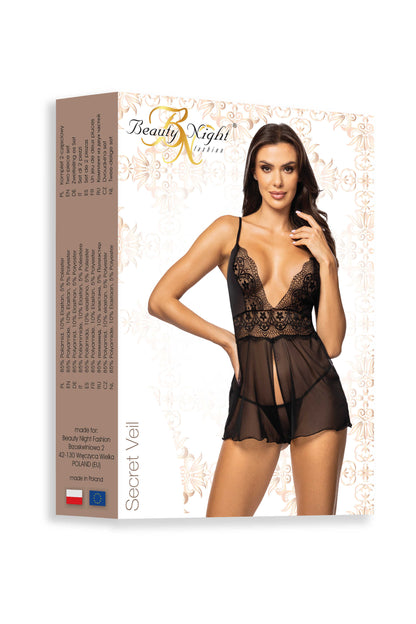 Secret Veil babydoll Noire · Beauty Night · vue 5