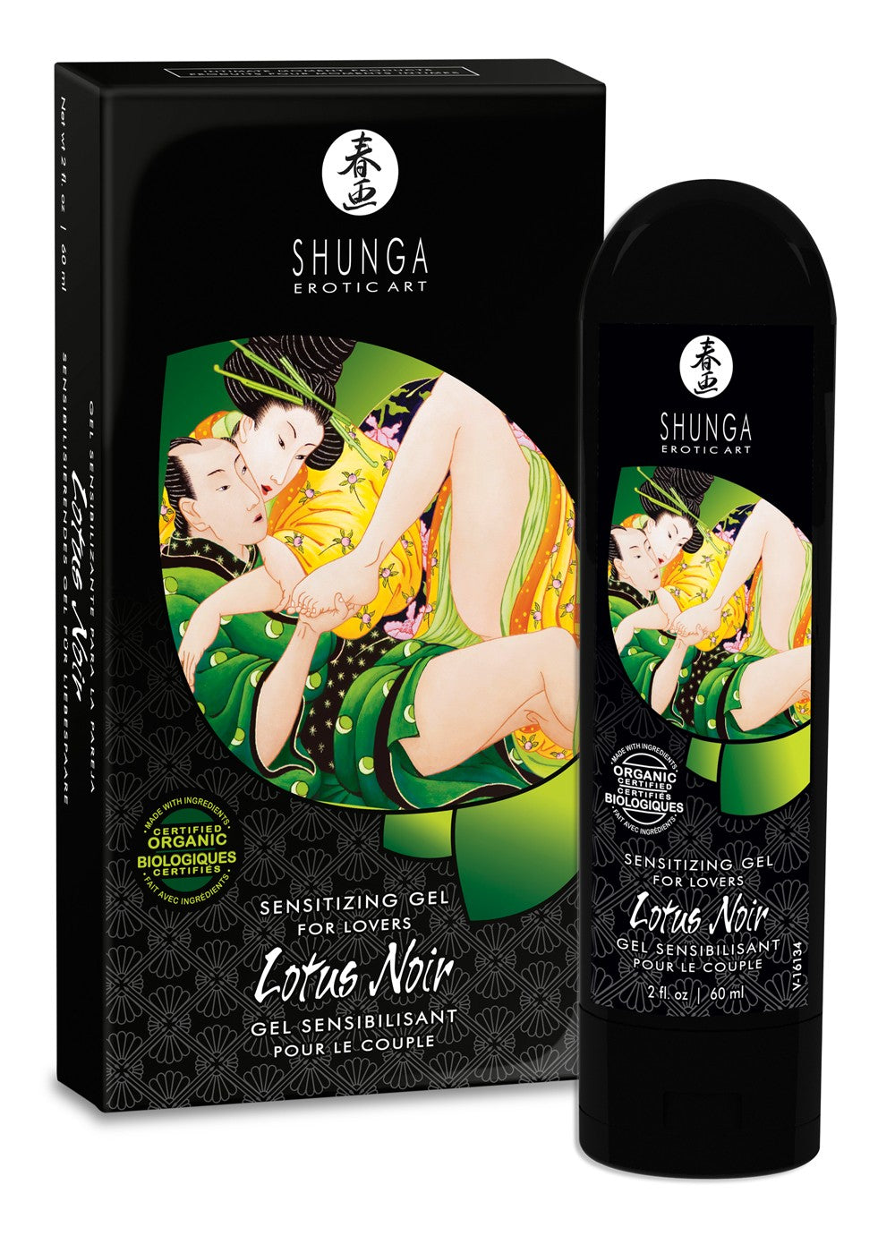 Gel stimulant sensibilisant base eau pour couple Lotus Noir Shunga