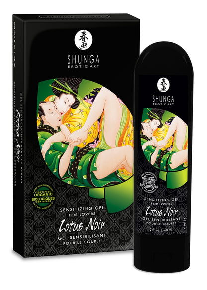 Gel stimulant sensibilisant base eau pour couple Lotus Noir Shunga