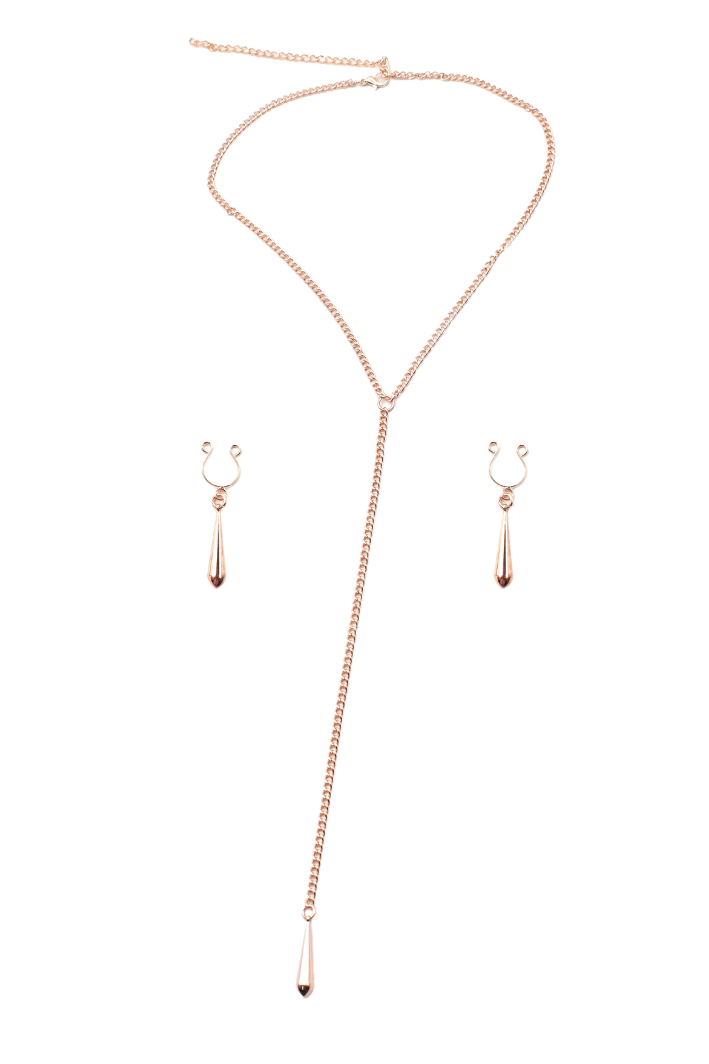 bijoux de corps, pinces de seins goutte et tour de cou chainette · Be Lily Accessories · vue 3