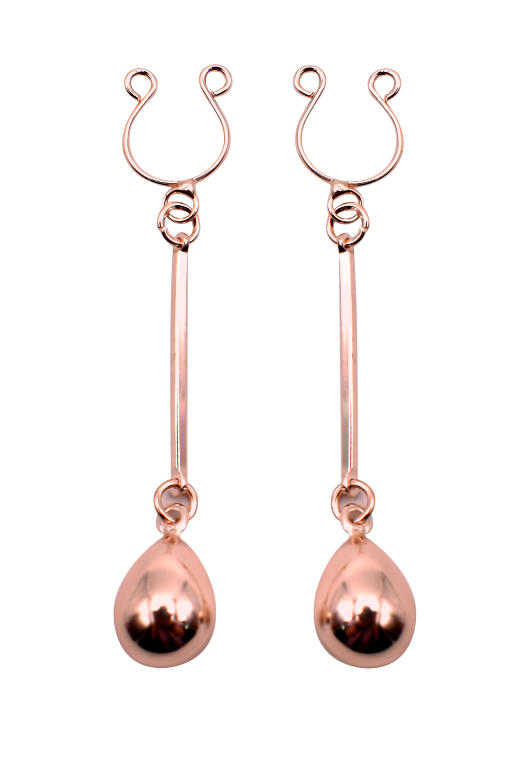 Bijou de seins pinces tétons à perle doré rose Be Lily