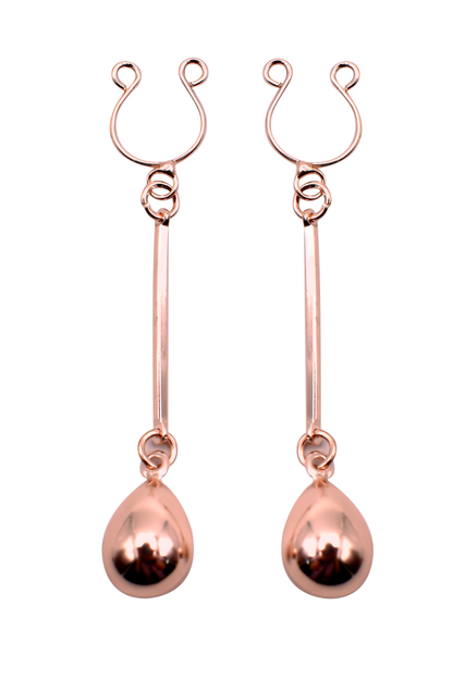 Bijou de seins pinces tétons à perle doré rose Be Lily
