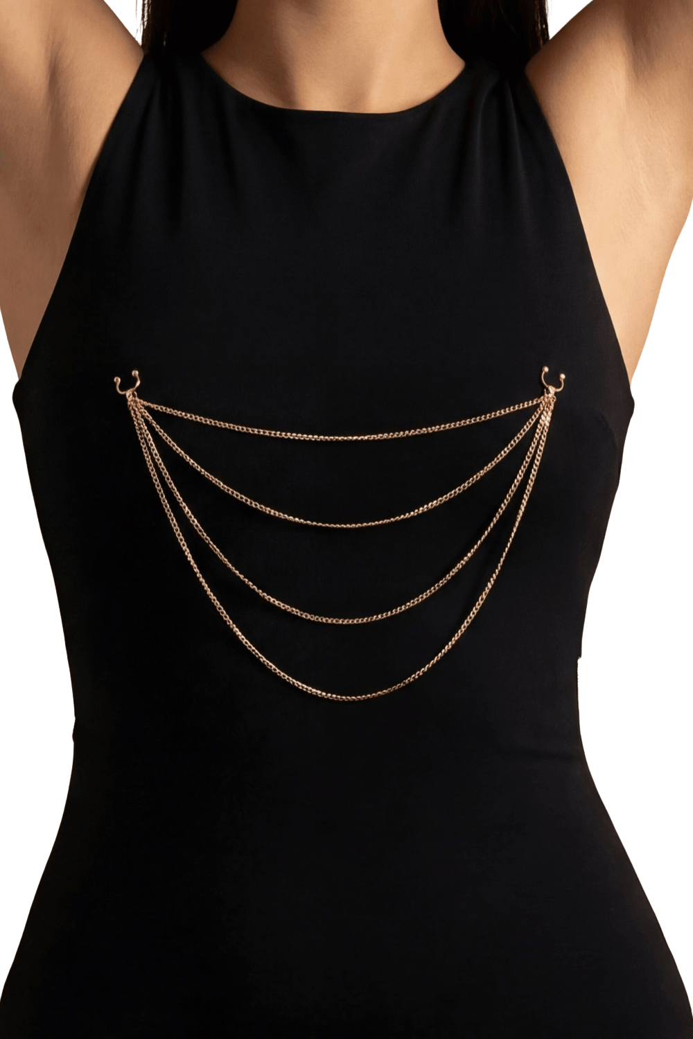 bijou pinces tétons avec 4 chainettes doré rose · Be Lily Accessories