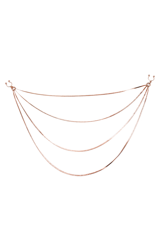 bijou pinces tétons avec 4 chainettes doré rose · Be Lily Accessories · vue 3