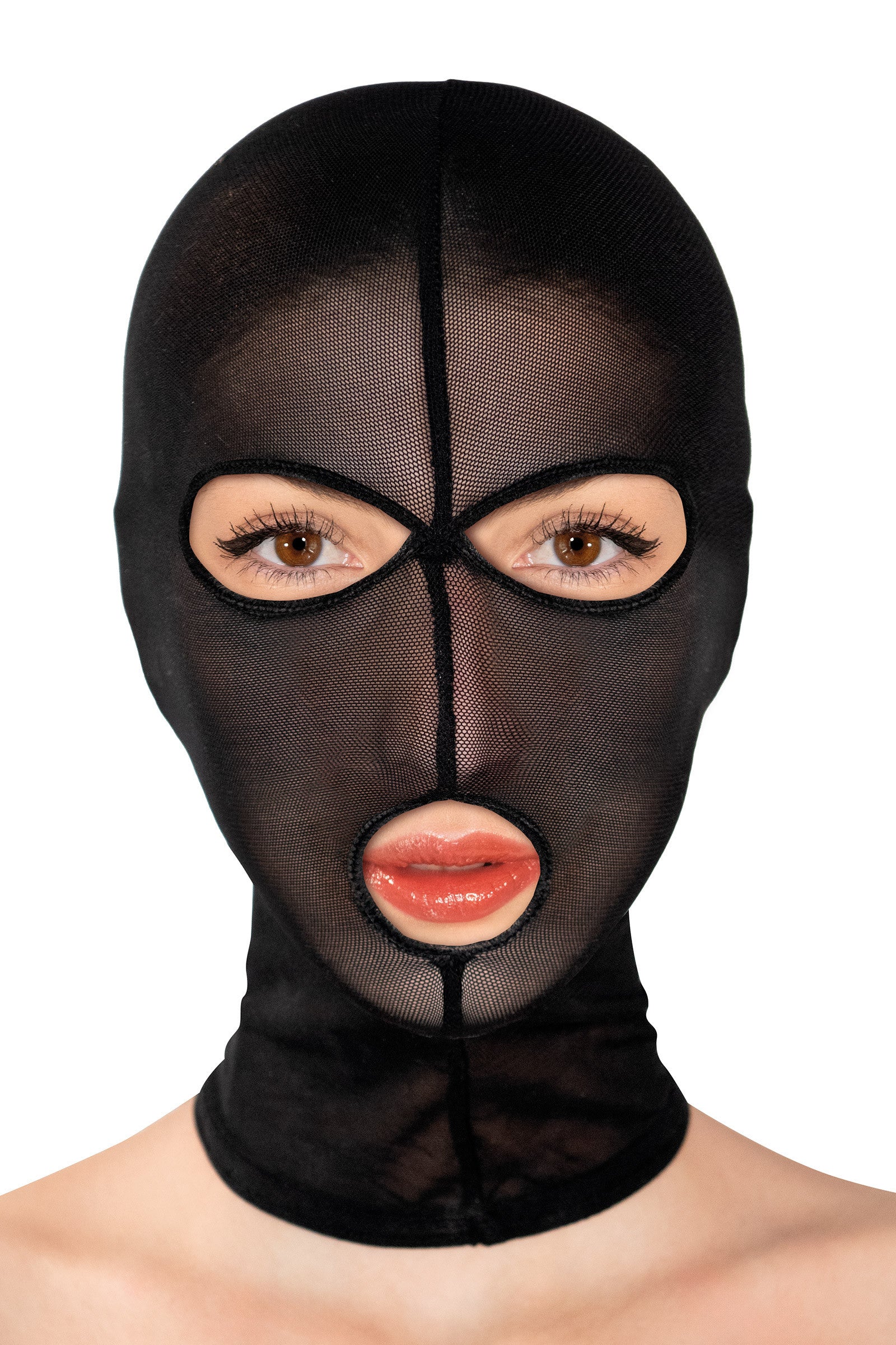 Cagoule fétichiste en fine résille · Fetish Tentation