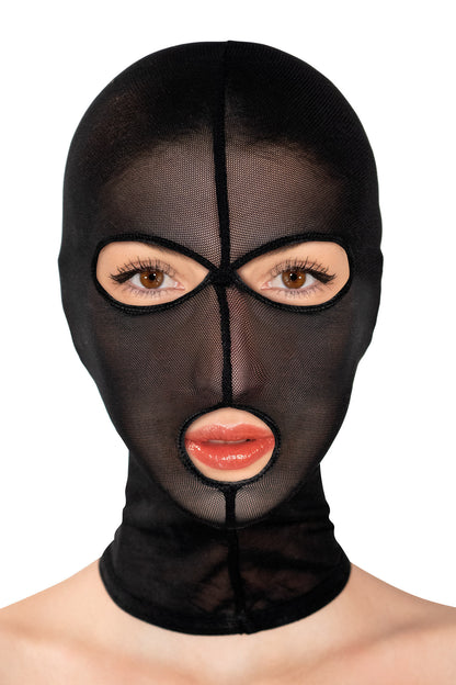 Cagoule fétichiste en fine résille · Fetish Tentation