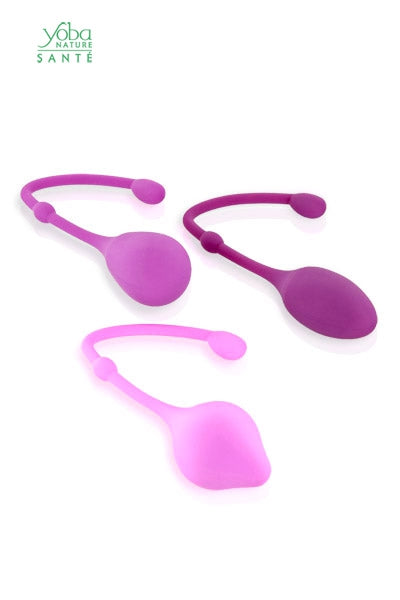 Kit 3 boules de Geisha en silicone Tonic Périnée Yoba