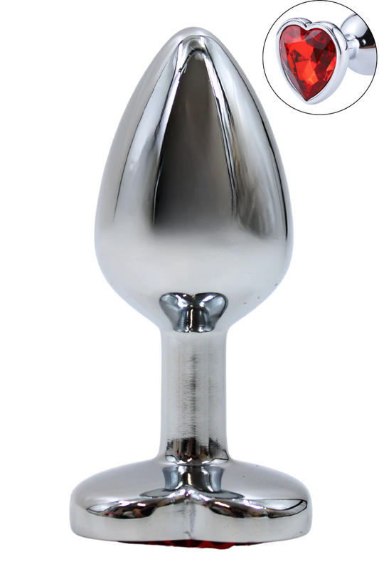Plug bijou coeur en aluminium bijou rouge Small LOVELY · Coeur Ardent