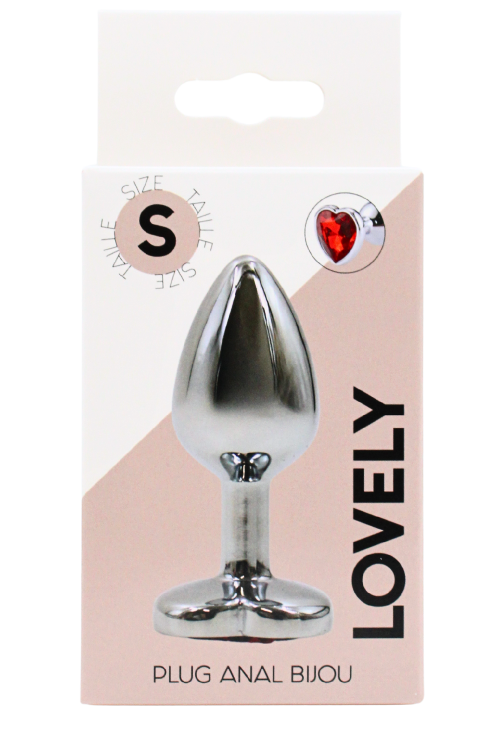 Plug bijou coeur en aluminium bijou rouge Small LOVELY · Coeur Ardent · vue 2