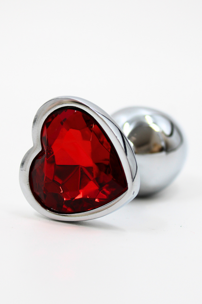Plug bijou coeur en aluminium bijou rouge Small LOVELY · Coeur Ardent · vue 3