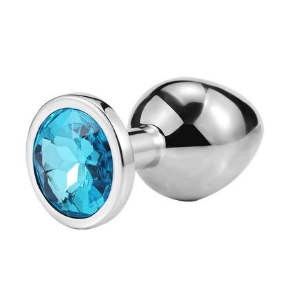Plug bijou en aluminium bijou bleu Large HELIRA · Coeur Ardent · vue 3