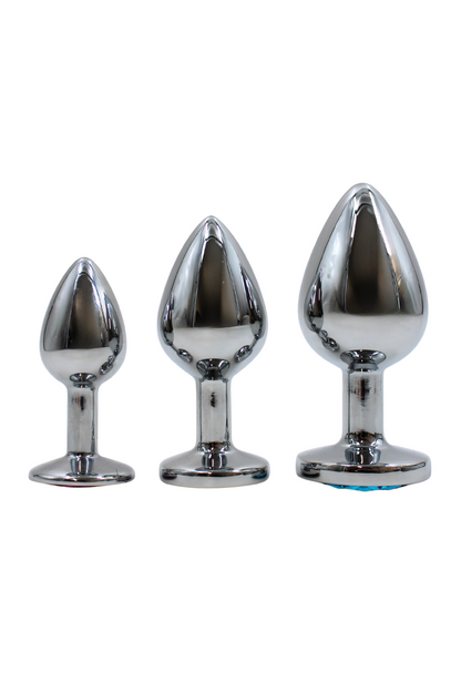 Plug bijou en aluminium bijou bleu Large HELIRA · Coeur Ardent · vue 4