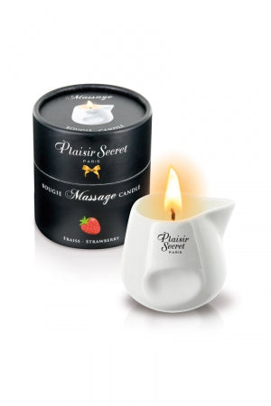 Bougie de massage Fraise · Plaisir Secret