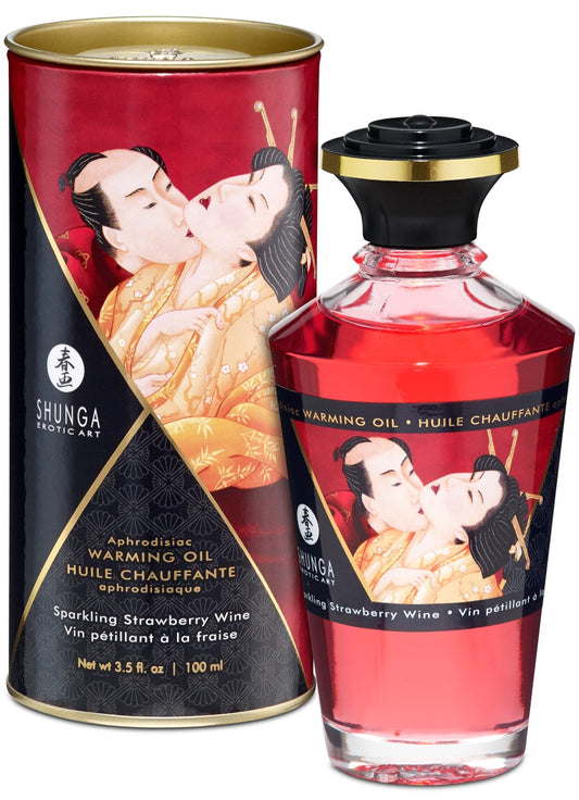 Huile chauffante aphrodisiaque Vin pétillant à la fraise 100ml · Shunga · vue 2