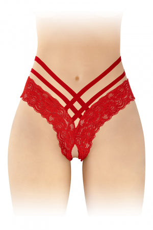 Tanga ouvert Anne rouge · Fashion Secret